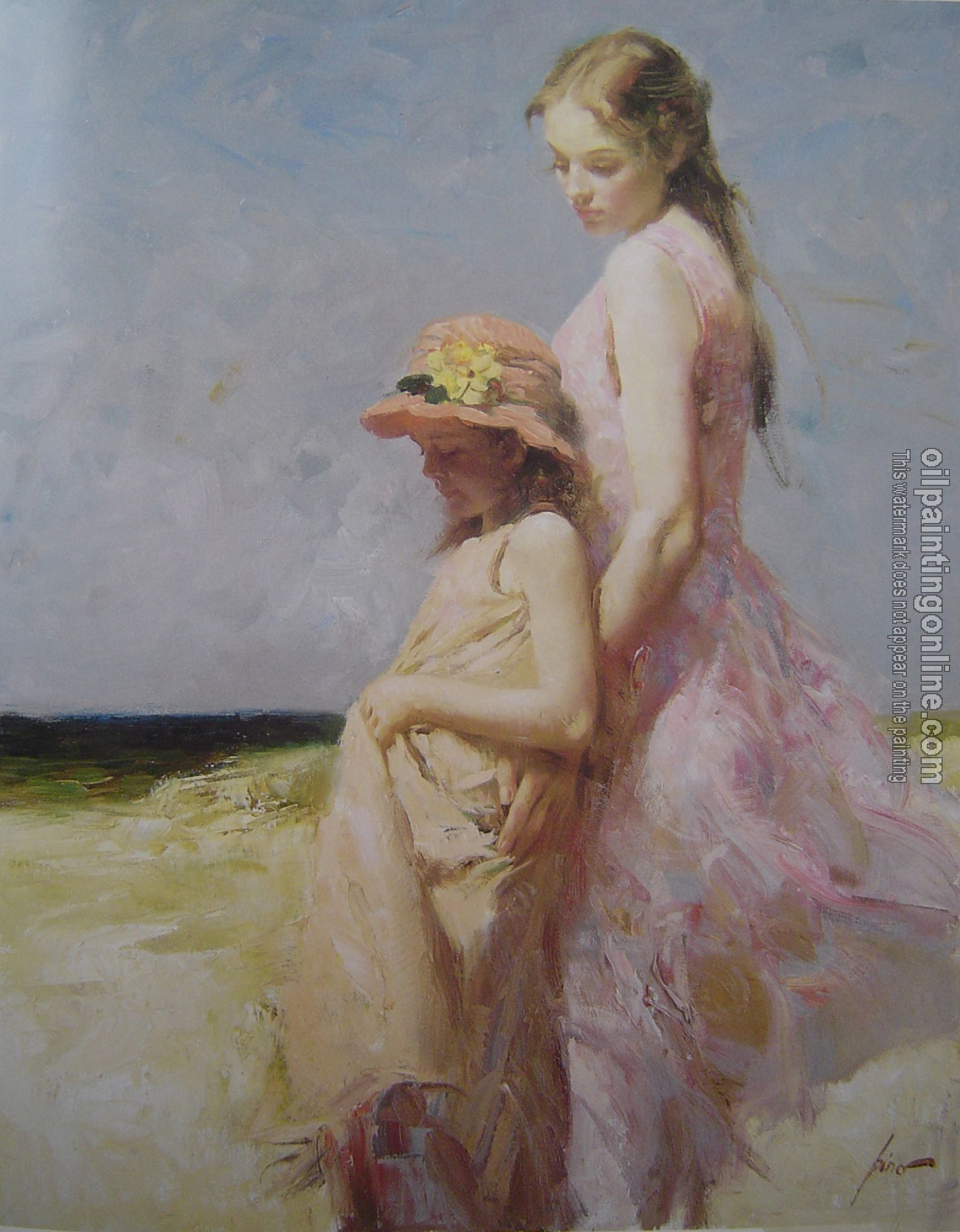 Pino Daeni - Impression oil painting.